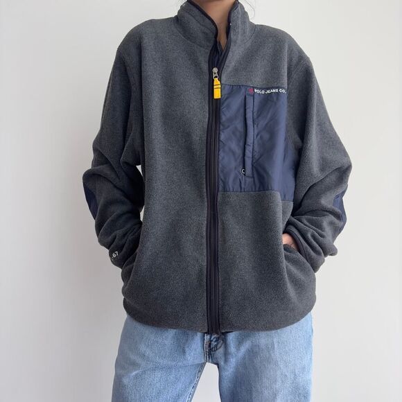 Vintage Polo Ralph Lauren Jeans Fleece Jacket - Picture 2 of 13